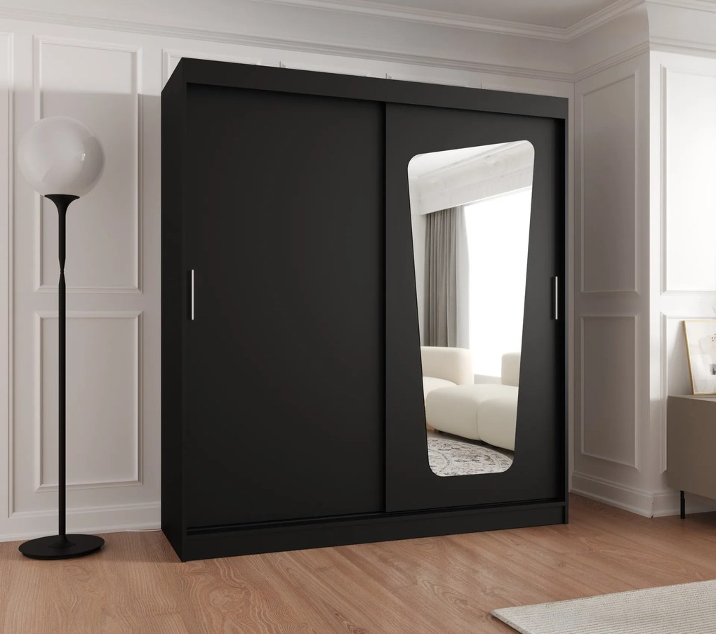 Dulap de haine 180 cm Mokka (Negru). 1126033