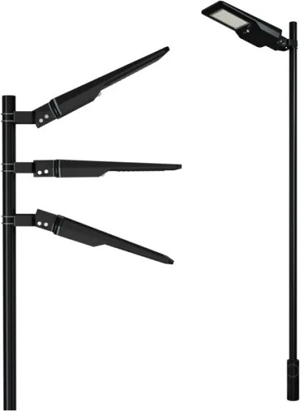 Lampă stradală LED Sol STREET cu senzor, 20W/7,4V, 3000/4000/6000K, IP65, 5400 mAh