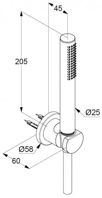 Set de dus, Kludi Nova Fonte, cu para, agatatoare si furtun, negru mat, 2085039-15