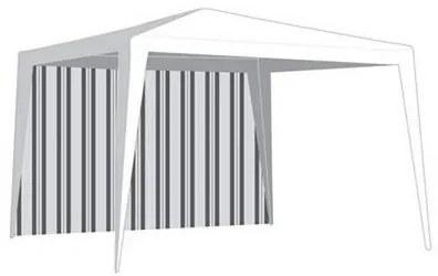 Perete pavilion de grădină fără fereastră, cu dungi, 2,95 x 1,9 m