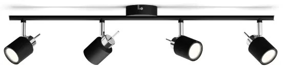 Spot MERANTI 4xGU10/35W/230V negru Philips