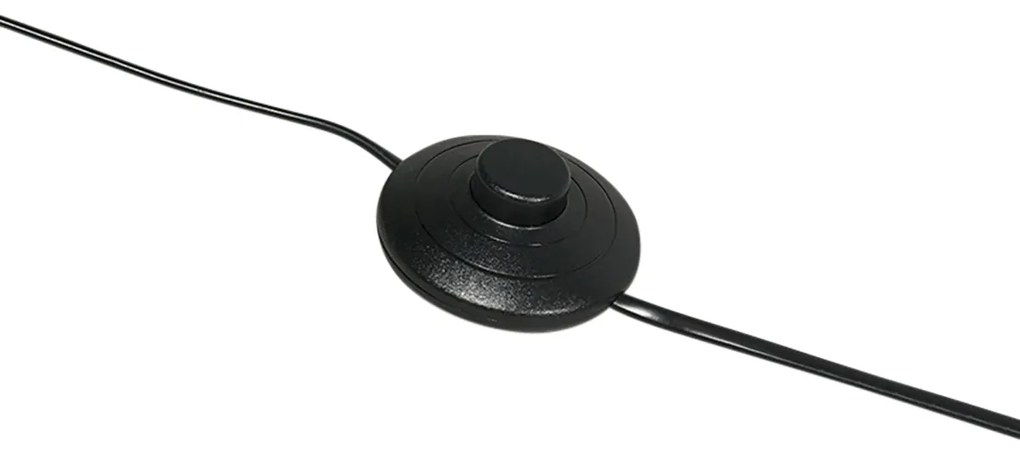 Lampa de podea moderna neagra cu abajur negru - Ilse
