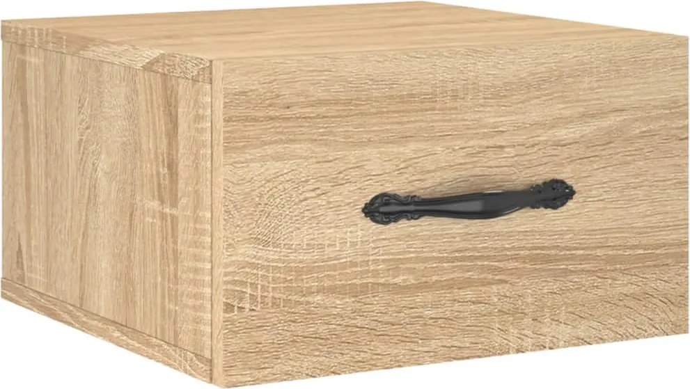 vidaXL Noptieră de perete, stejar sonoma, 35x35x20 cm