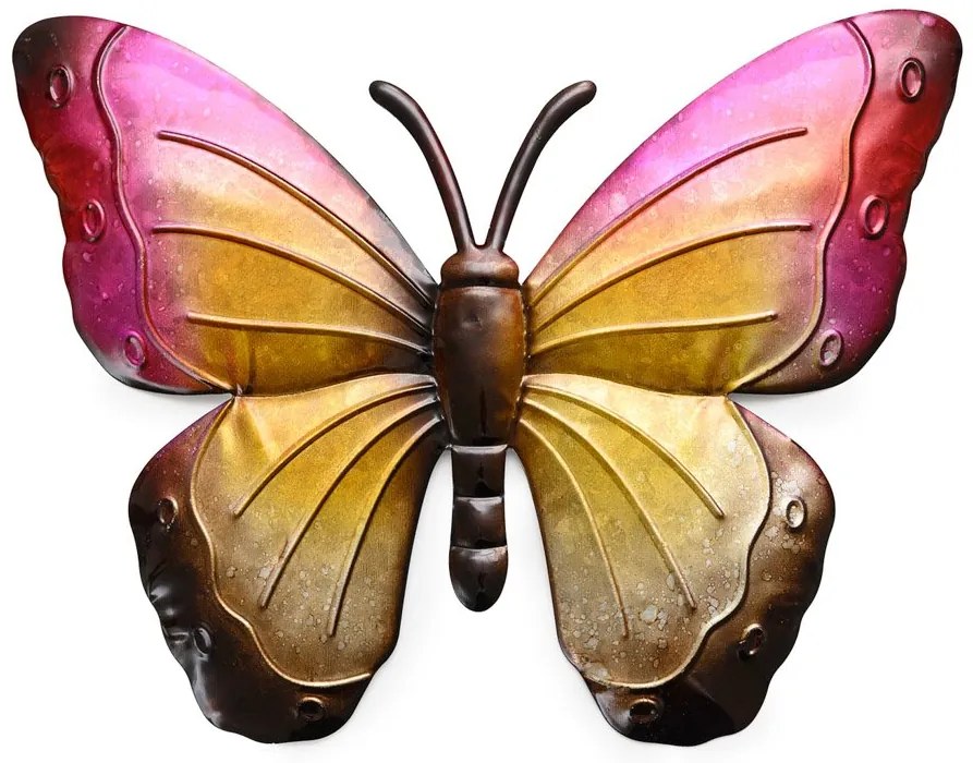 Decoratiune de perete din metal fluture BUTTERFLY 40 cm - mai multe culori Culoare: Violet