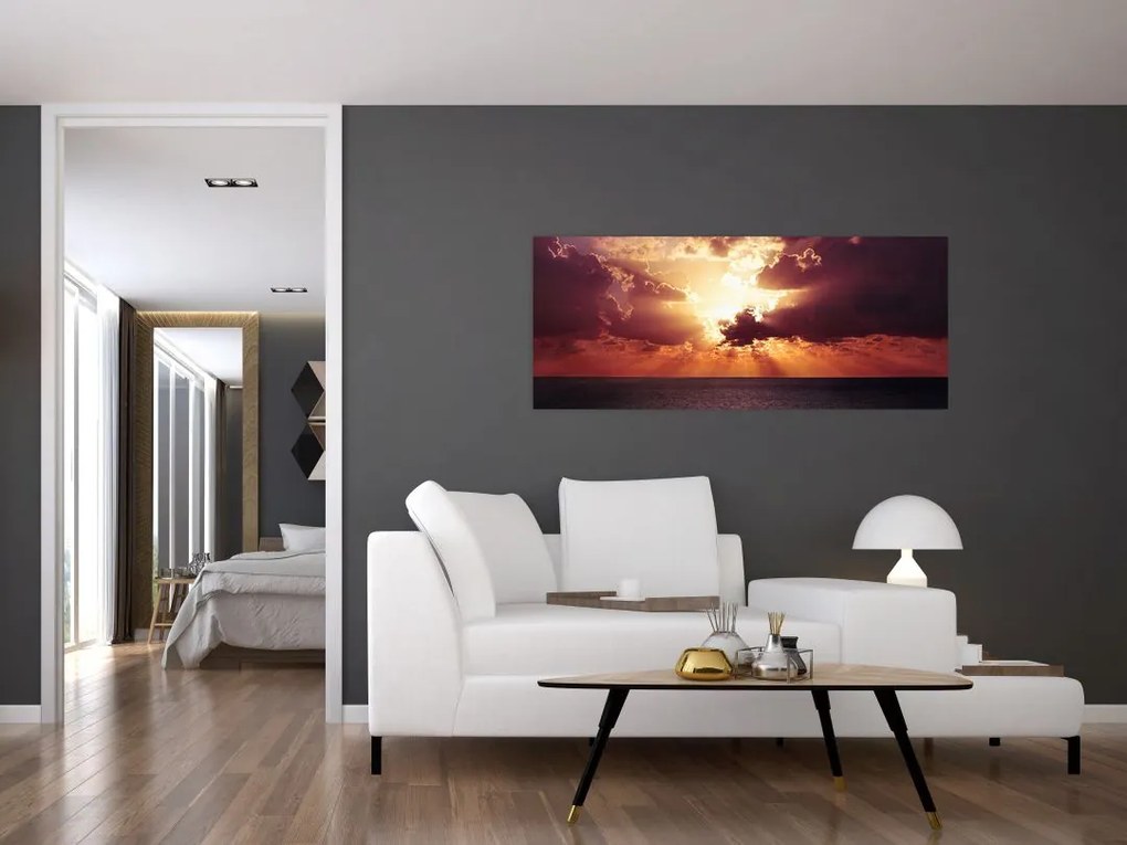 Tablou cu soarele după nori (120x50 cm)