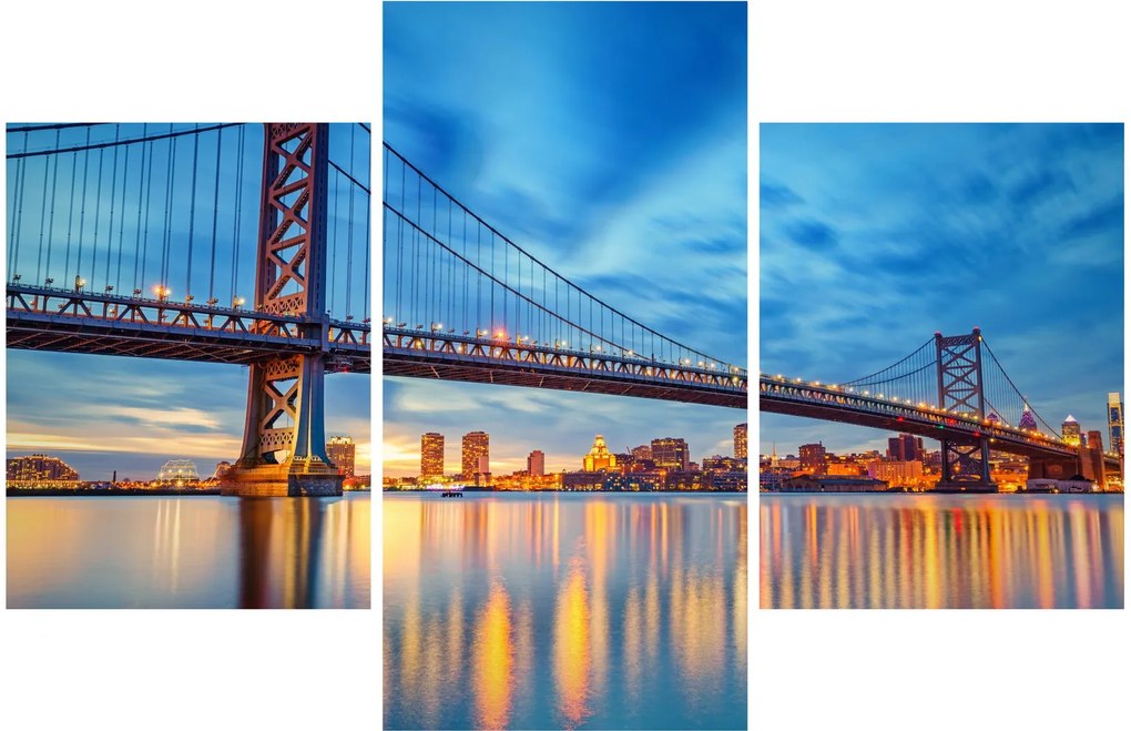 Tablou - Podul Benjamin Franklin, Philadelphia (90x60 cm)