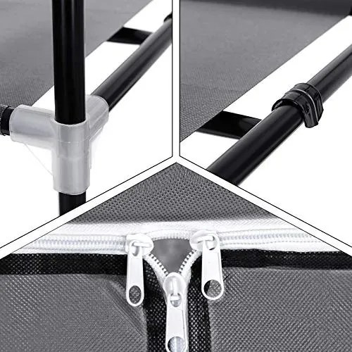 Dulap pentru haine, Songmics, Gri, 75x45x160 cm