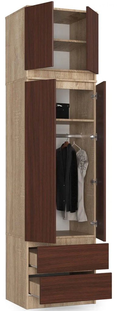 Dulap de haine Sahil (stejar sonoma + wenge). 1071031
