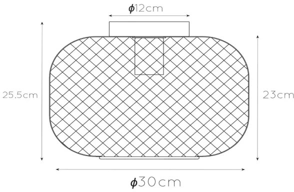 Plafonieră MESH 1xE27/40W/230V alămie Lucide 45185/30/02