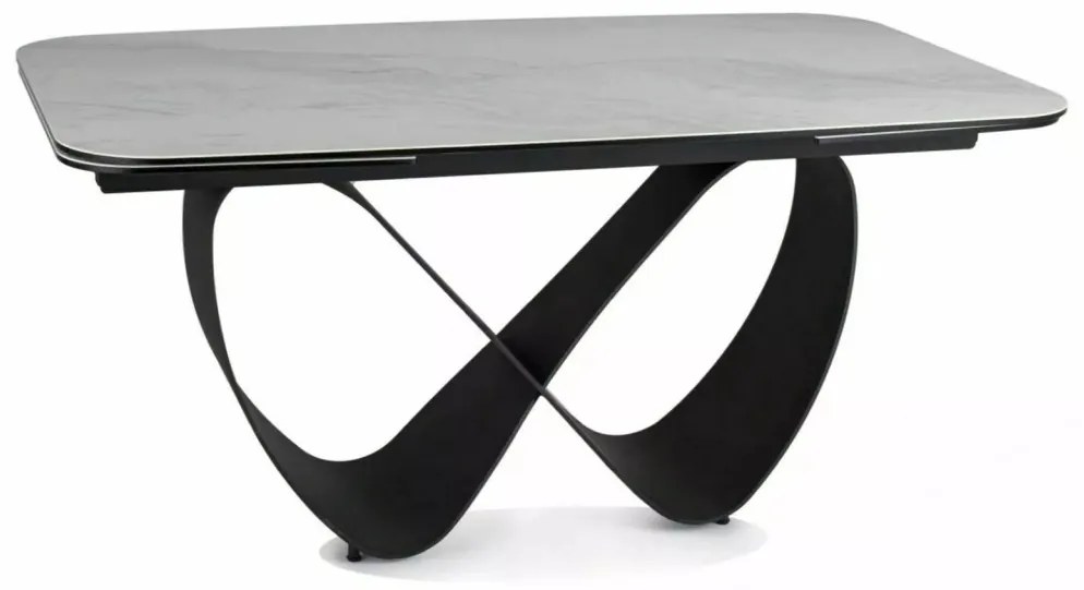 Masa extensibila Infinity Ceramic Nature Cloud alb/negru L160-240xl95 cm