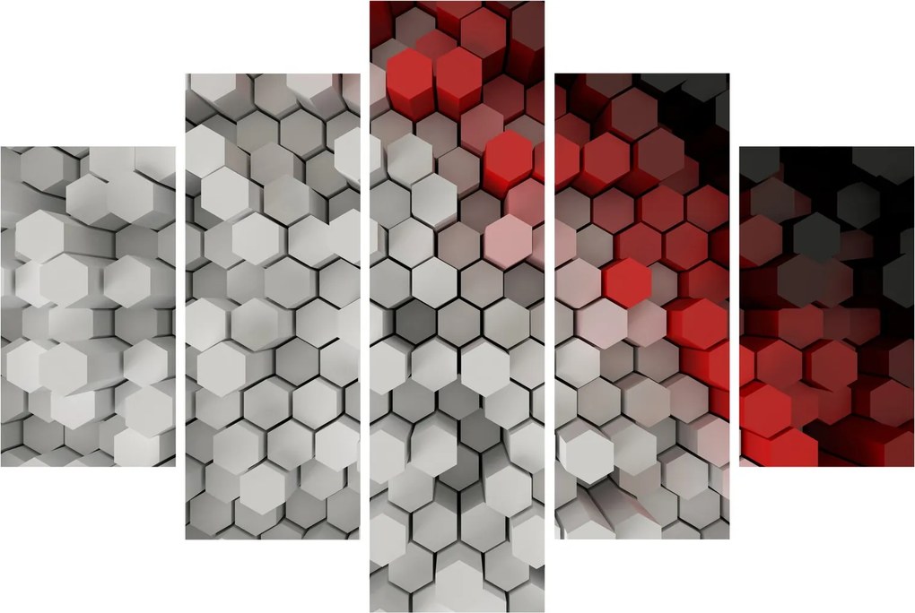 Tablou - 3D hexagoane (150x105 cm)