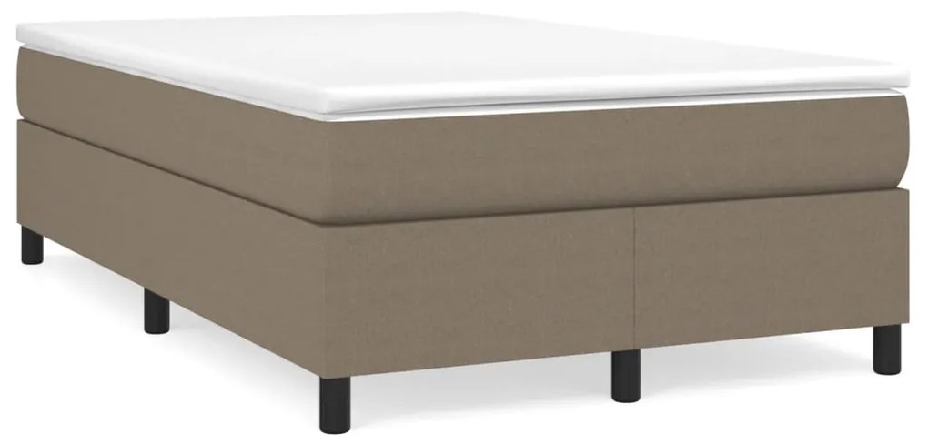 vidaXL Pat box spring cu saltea, taupe, 120x190 cm material textil