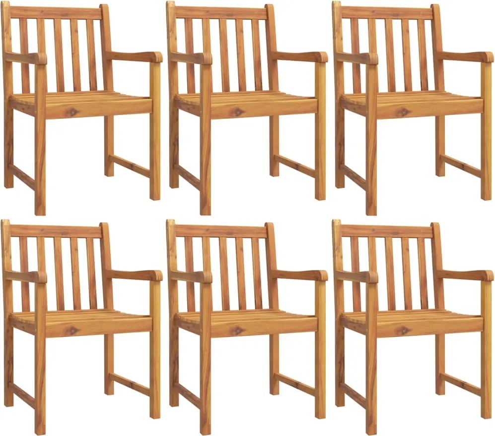 vidaXL Scaune de grădină, 6 buc., 56x55,5x90 cm, lemn masiv de acacia