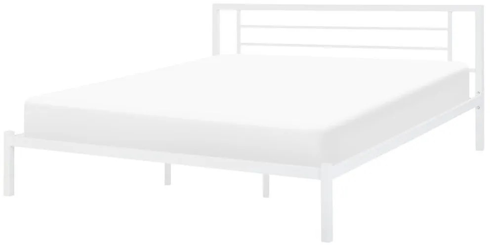 Pat matrimonial 180 cm CONNET (cu somieră) (alb). Promo -19%. 1007226