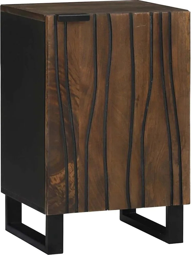 vidaXL Dulap pentru Chiuveta de Baie cu raft castan 38 x 33,5 x 58 cm