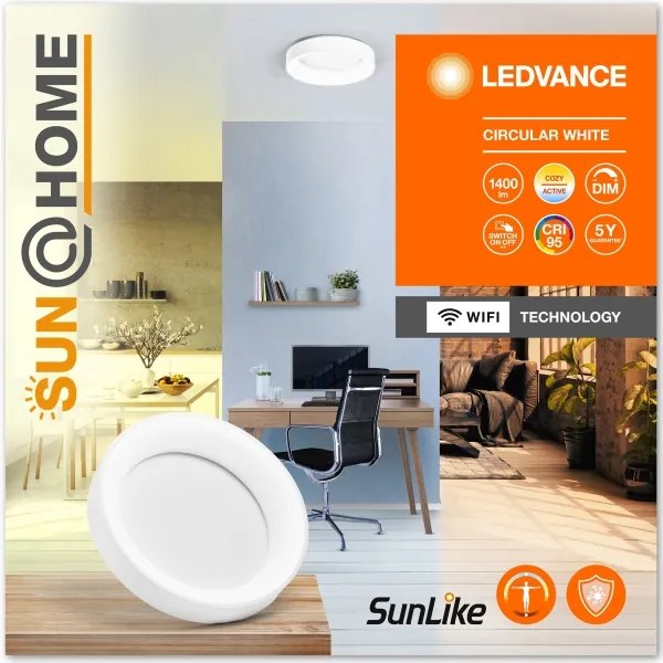 Ledvance SUN@HOME CIRCULAR LED 18,5W 230V Wi-Fi plafonieră dimabilă