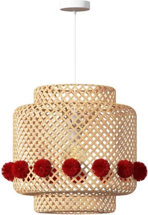 Atmosphera - Lampă suspendată LIBY, 1xE27/25W/230V, din bambus