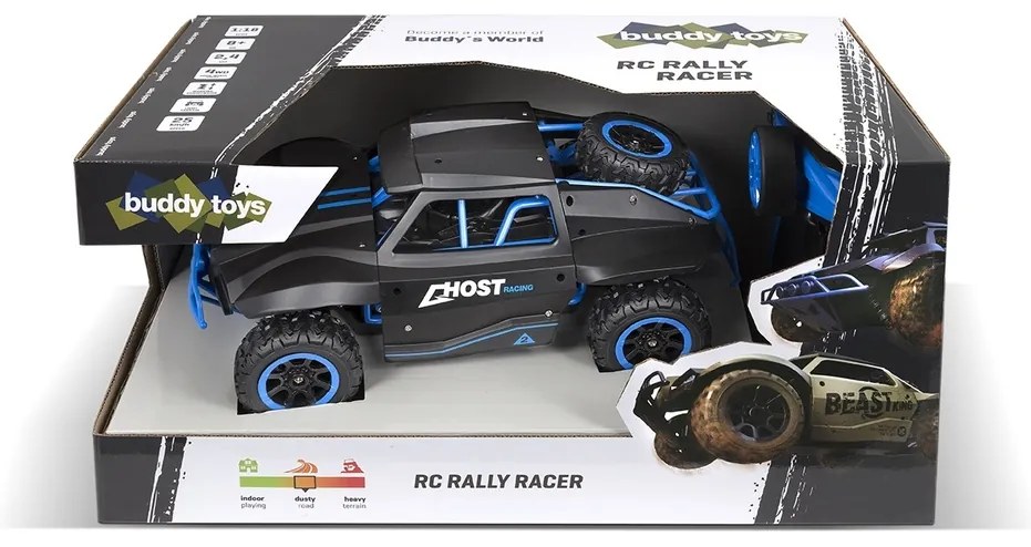 Buddy Toys BRC 18.521 Mașină telecomandată RCRally Racer, albastră