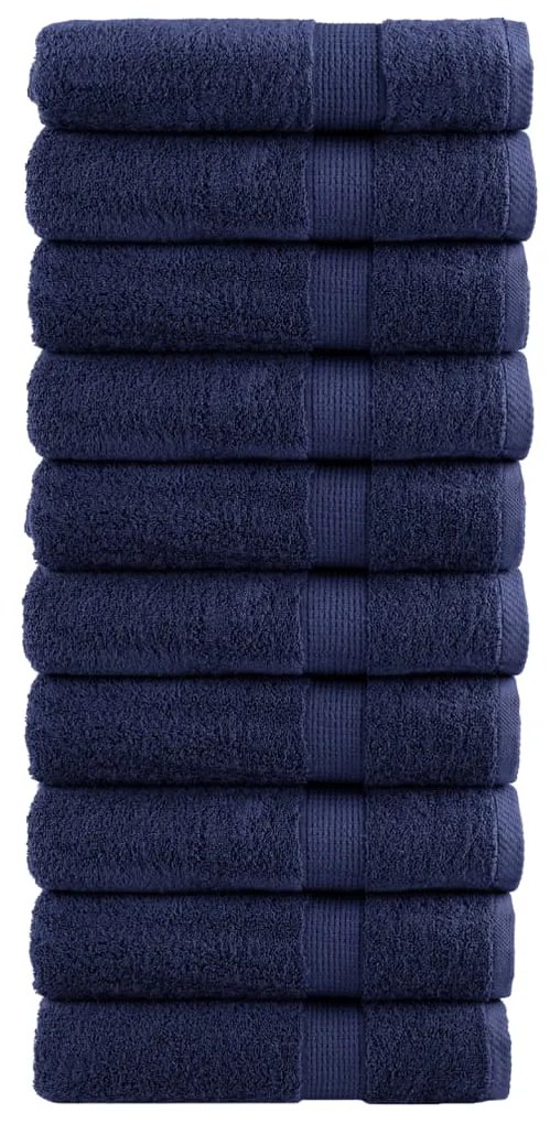 vidaXL Prosoape de baie premium SOLUND 10buc albastru 100x150cm 600gsm
