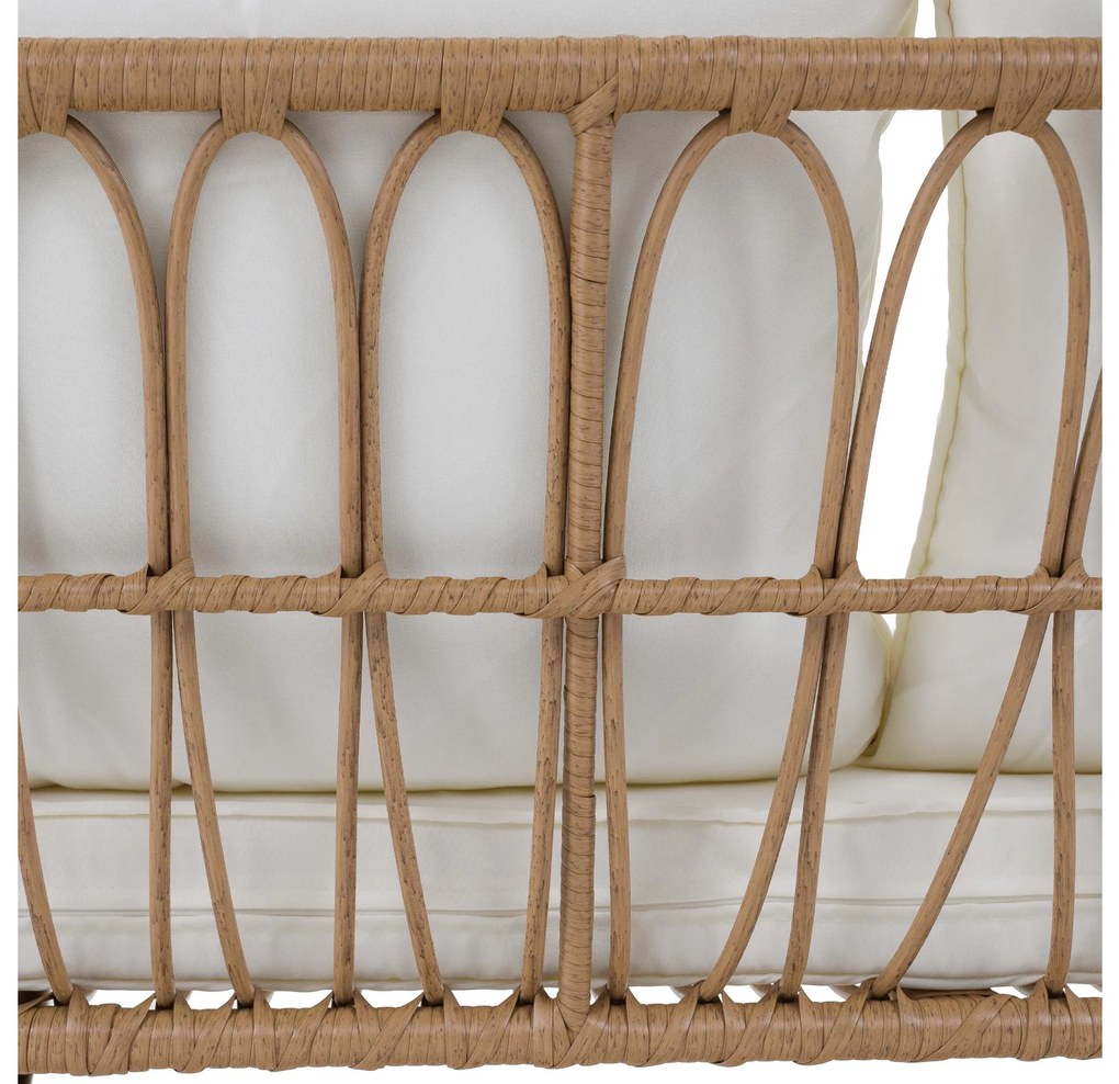 Set mobilier de grădină Arala (natural + bej + negru) (pentru 4 persoane). 1116234