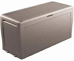 Cutie de grădină Keter Samoa Rattan Box 270L cappuccino