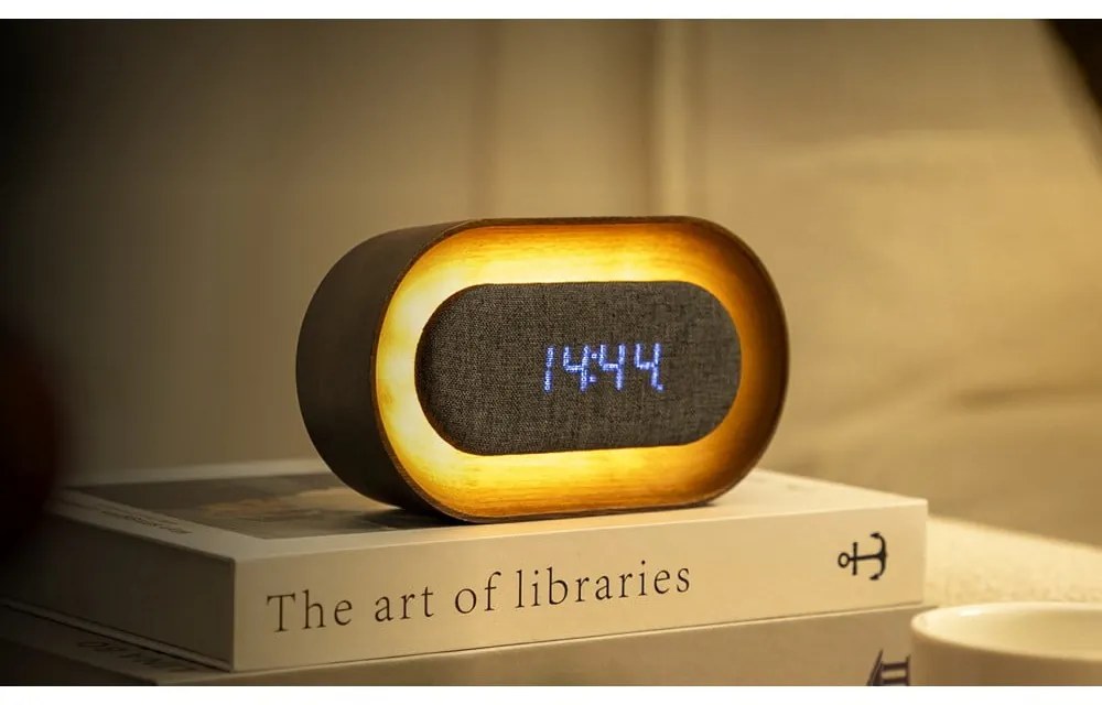 Ceas deșteptător digital Lumos Walnut – Gingko