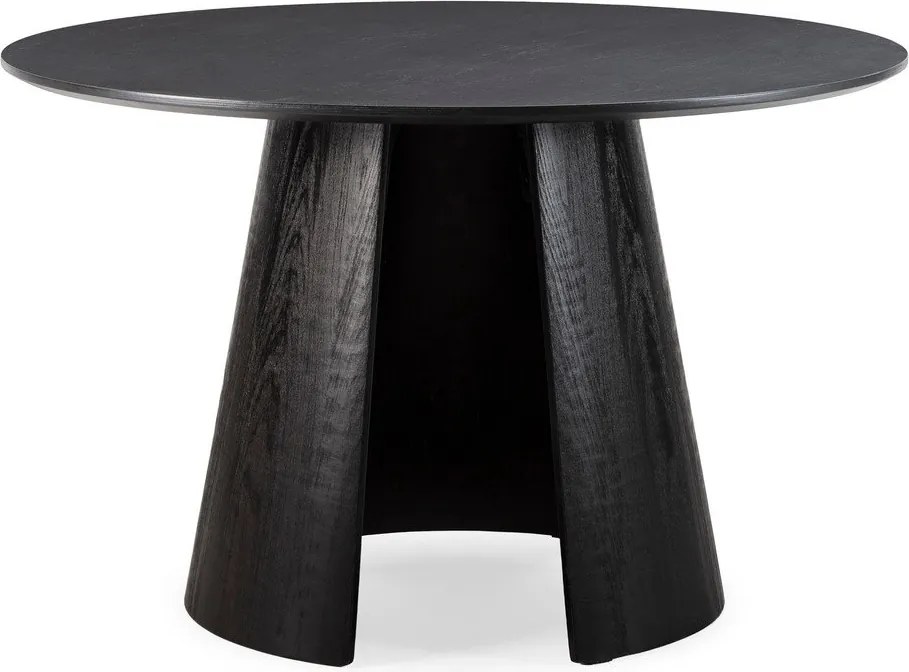 Masă de dining rotundă cu blat negru ø 120 cm Zuri – MOME