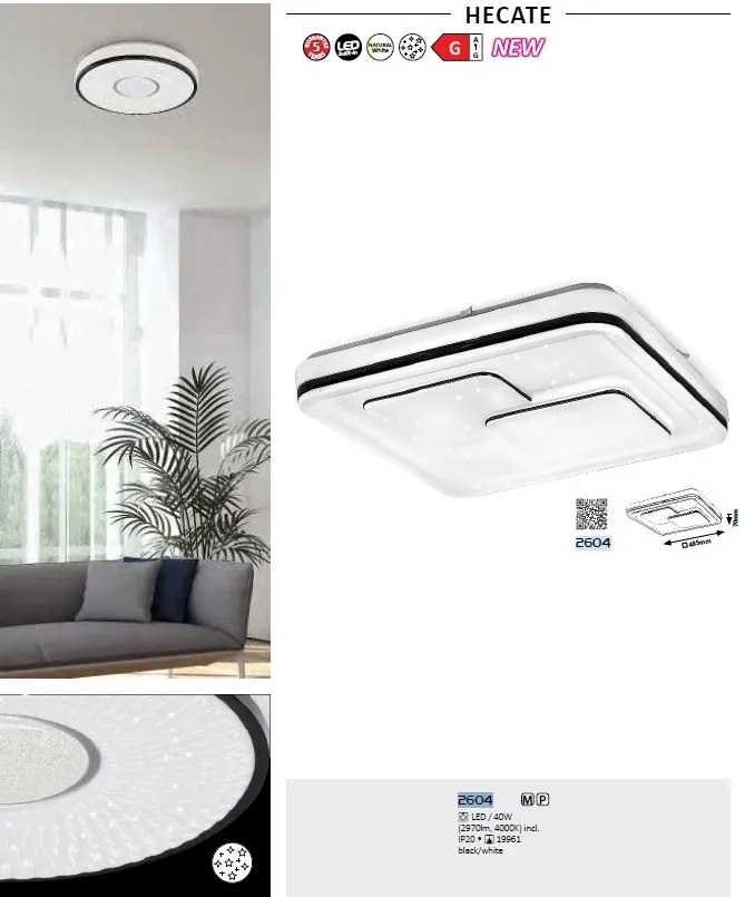 Plafoniera LED design modern Hecate