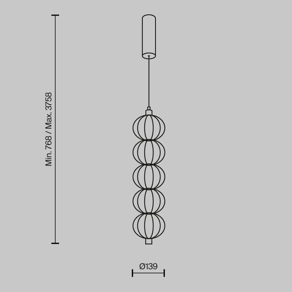 Lustra/Pendul LED design decorativ Golden Cage