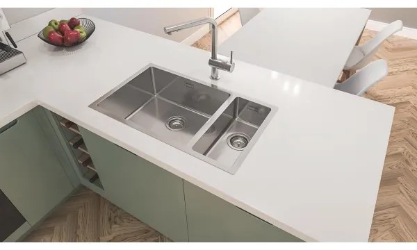 GROHE 31573SD1 - Set chiuvetă de bucătărie K500 cu scurgător și baterie A, 86×50 cm, oțel inoxidabil