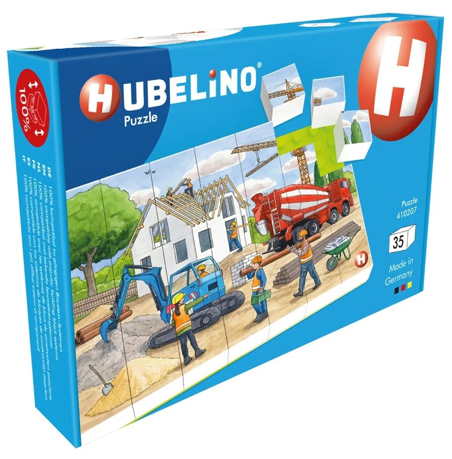 Puzzle Pe santier in constructii Hubelino (35 piese)