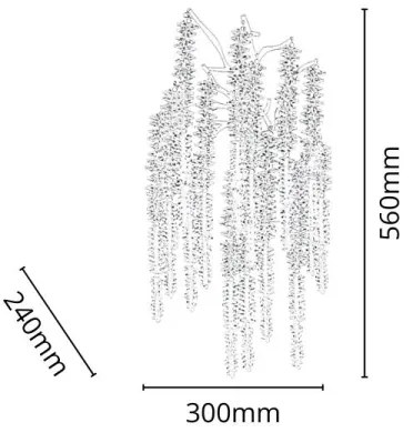 Aplică de cristal 3xG9/40W/230V auriu