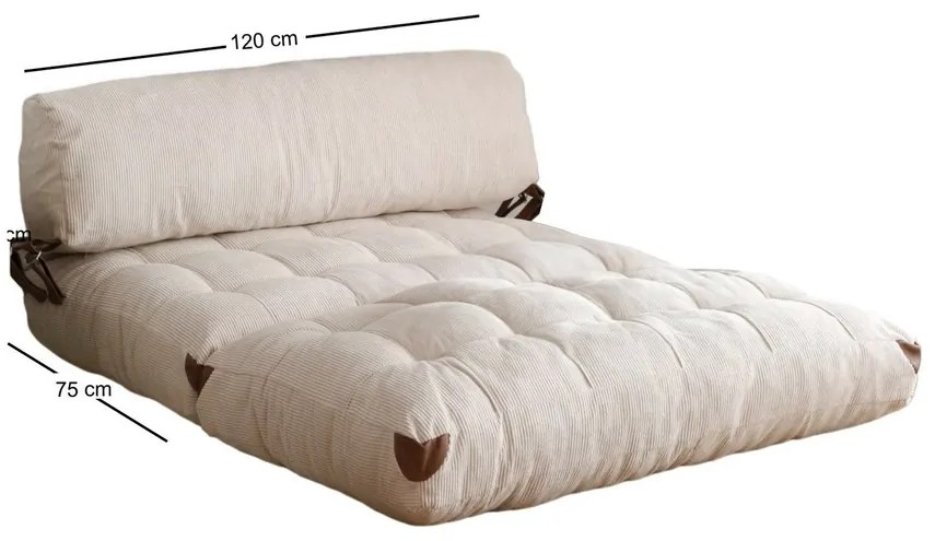 Fold sofa Fold Kadife 2 Alb