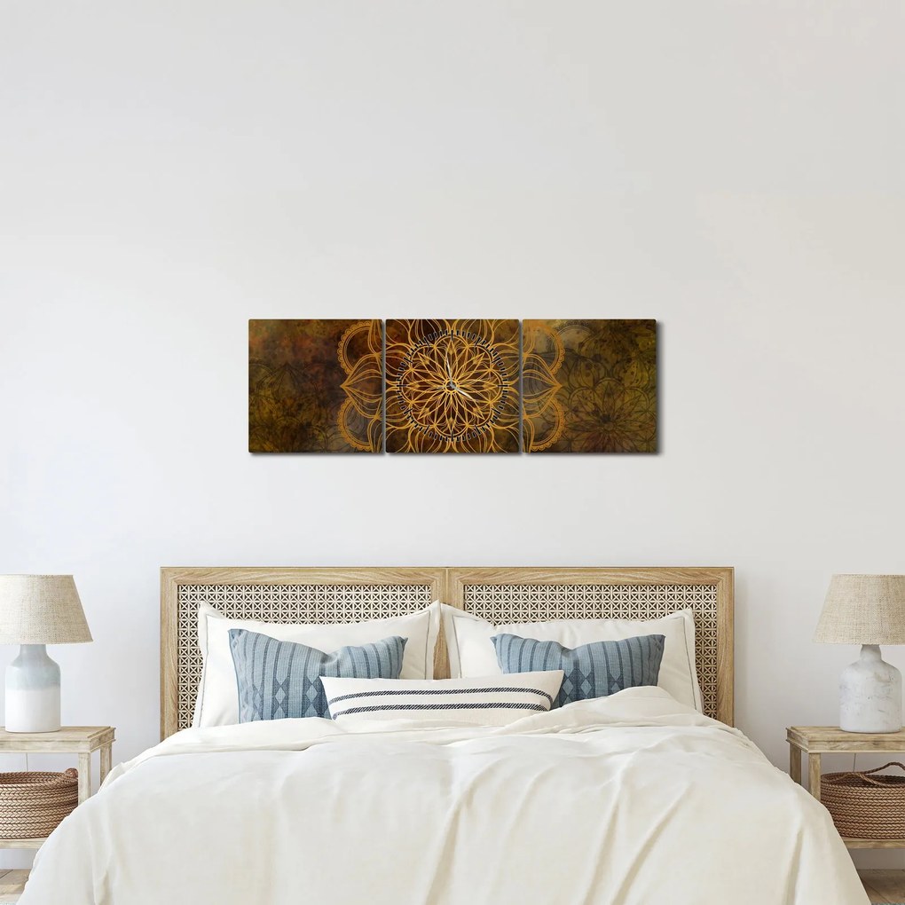 Tablou - Mandala bucuriei (cu ceas) (90x30 cm)