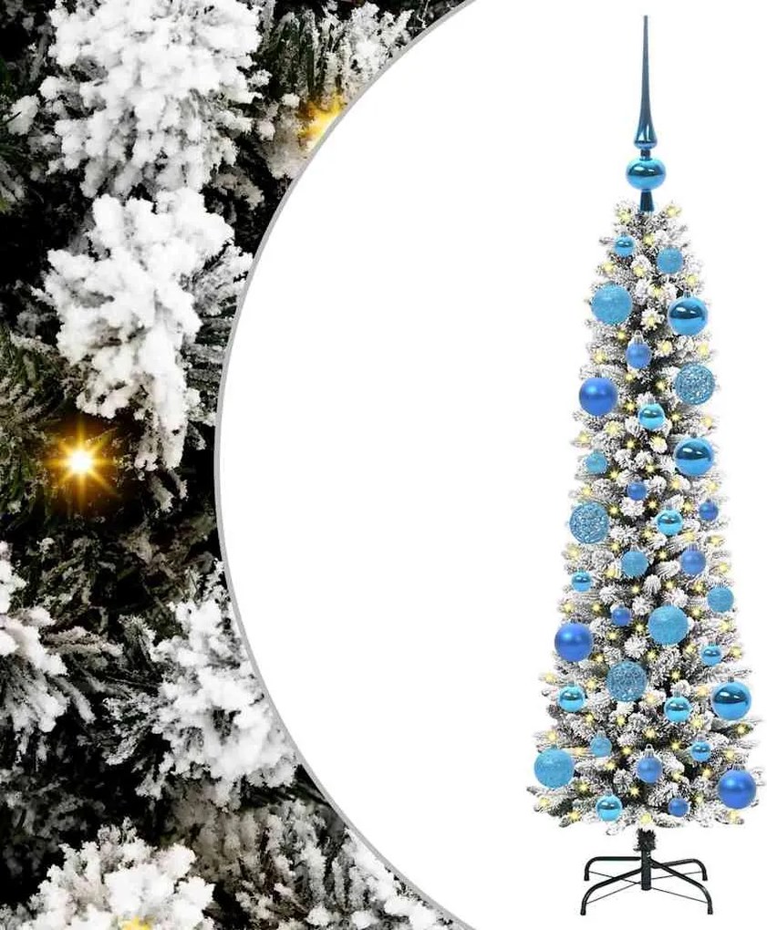 vidaXL Brad de Crăciun artificial Alb 120 cm PVC și metal și plastic