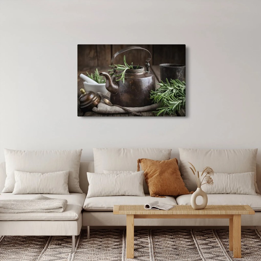 Tablou - Ceainic cu rozmarin (90x60 cm)