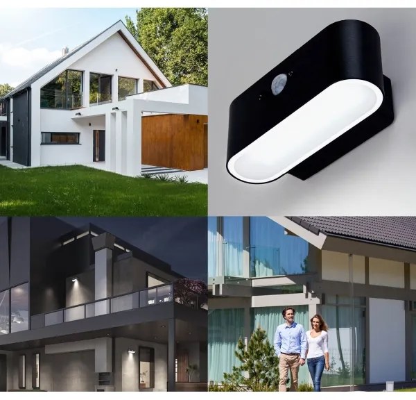 Aplică LED solară cu senzor SOLARIS2 LED/2,5W/3,7V 4000K IP44