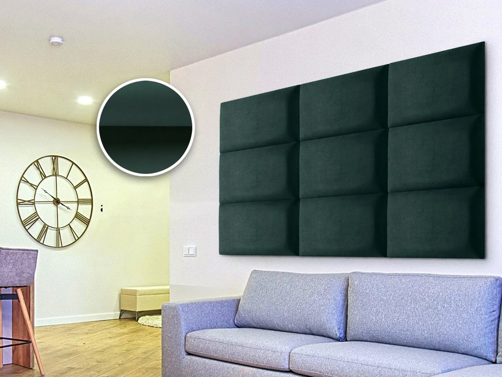 Panou tapițat Soundless 40x30 cm (verde închis). Promo -6%. 1068529