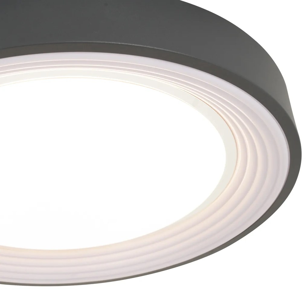 Plafonieră modernă gri cu alb 38cm incl. LED Dimmable - Kanton