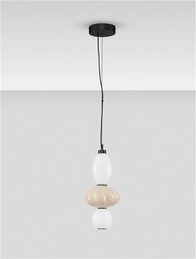 Pendul LED decorativ ceramic Bej, Alb, ONETA