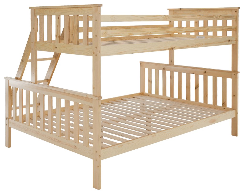 Patul supraetajat se poate descompune, pin natural, LUINI