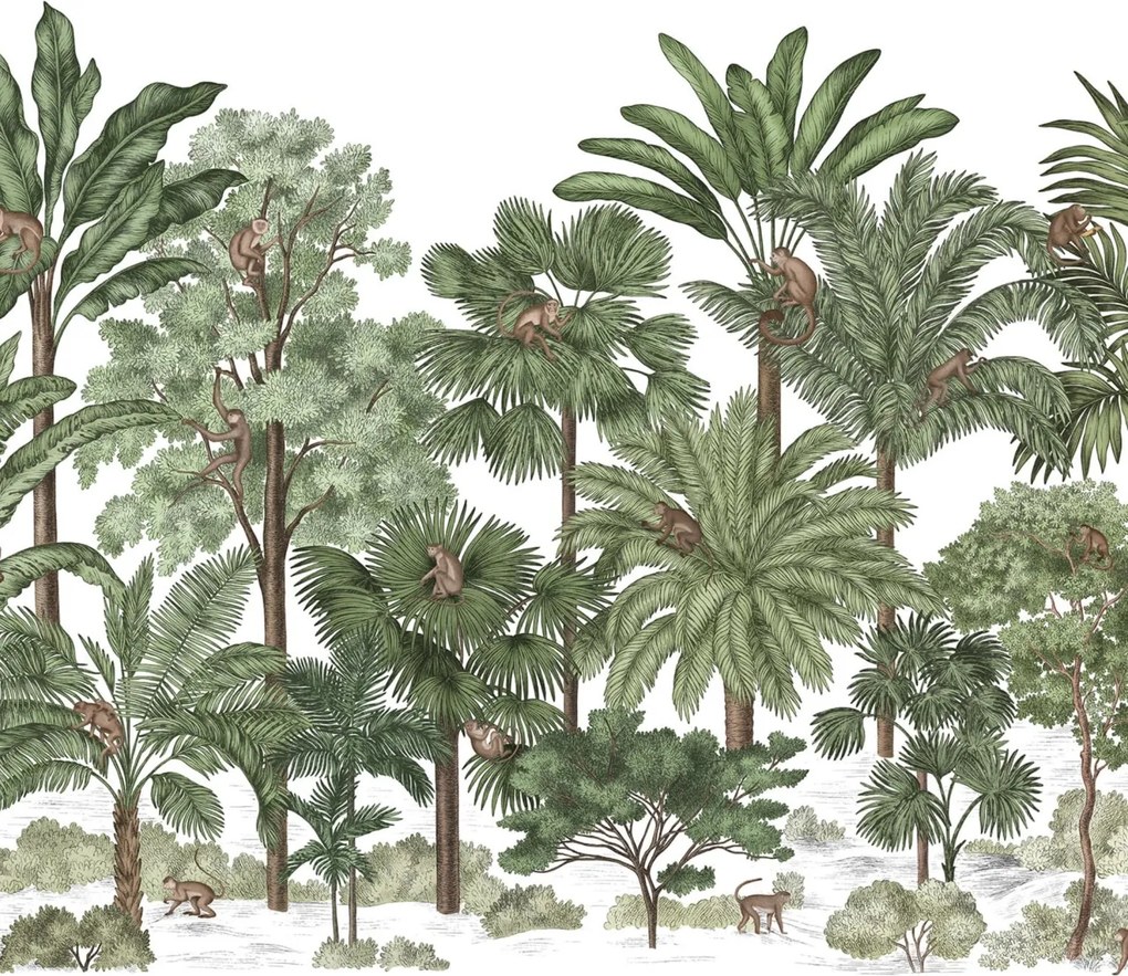 Fototapet, Tropical Bellewood, Monkeys, Rebel Walls