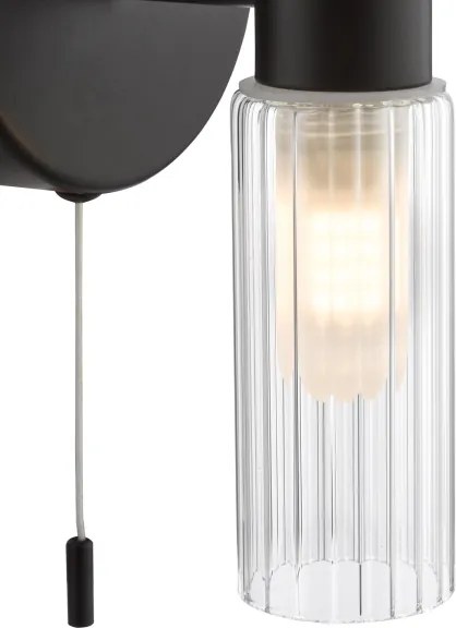 Där Lighting BOL0922 - Aplica de perete pentru baie BOLTON 2xG9/5W/230V IP44 neagră