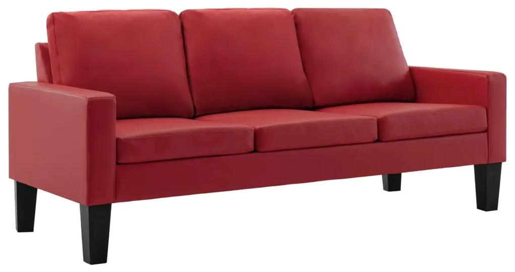 3056680 vidaXL Set de canapele, 2 piese, roșu, piele ecologică