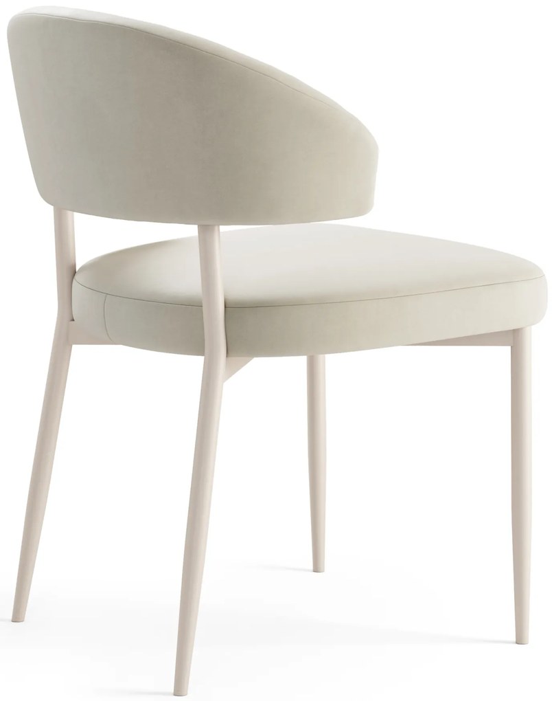 MAZZONI EXPORT IRIS Bej nisip (material Victoria A80)/cadru bej - SCAUN MODERN TAPIȚAT PENTRU SALON/SUFRAGERIE BOHO