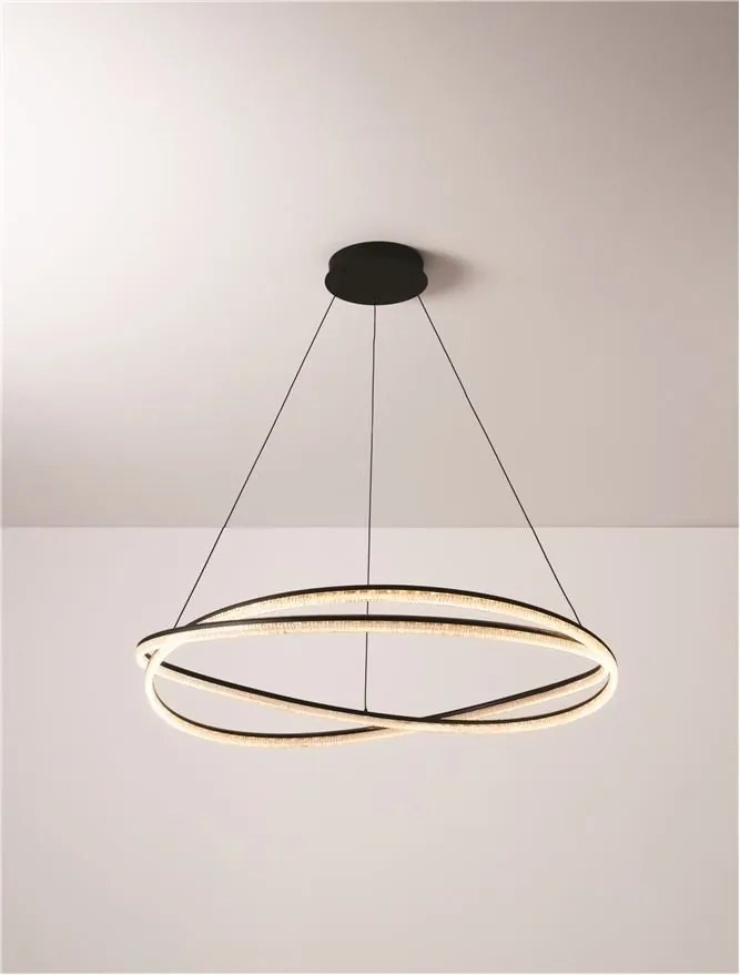 Lustra LED CCT moderna cu telecomanda OPEHLIA negru