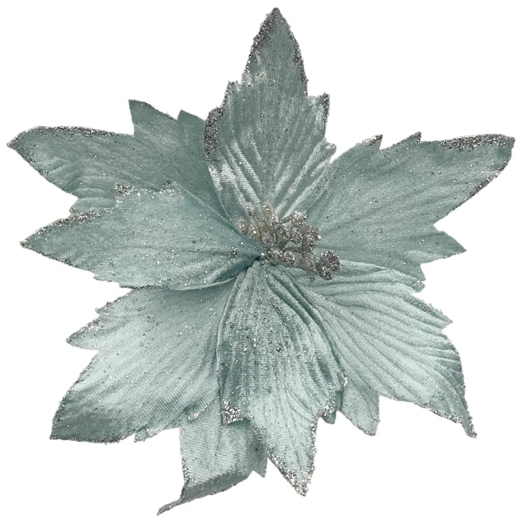 Ornament brad Craciunita Chrissy 21cm, Albastru deschis
