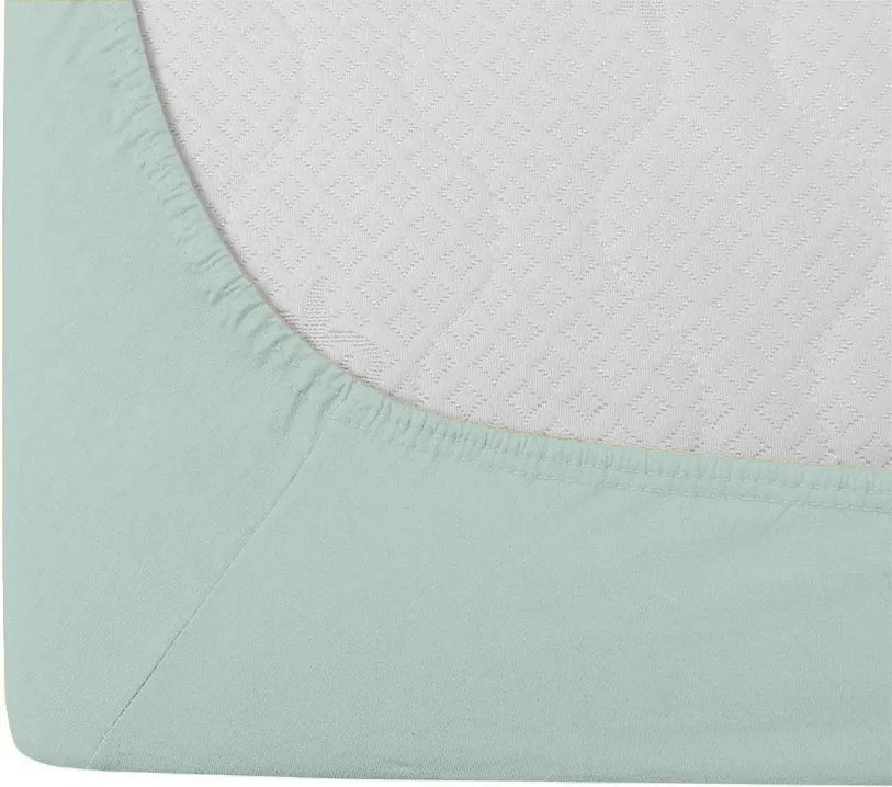 Cearsaf Jersey cu lycra albastru gheata 90 x 200 cm