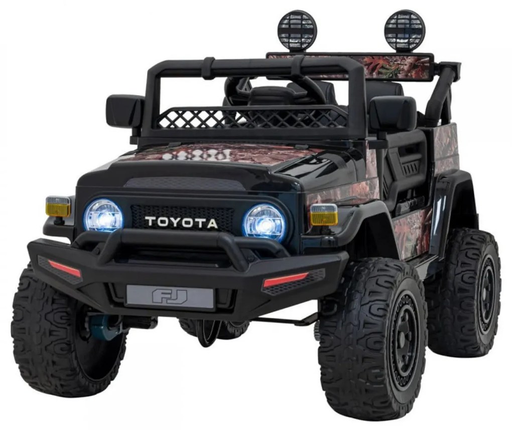 Masinuta Electrica cu acumulator pentru copii NOVOKIDS™ Toyota FJ Cruiser SUV 4X4, Roti din Cauciuc EVA, Max 30 kg , Usi cu deschidere , 3 Viteze,