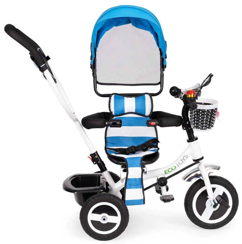 Tricycle tricycle tricycle swivel awning with durable tyres blue